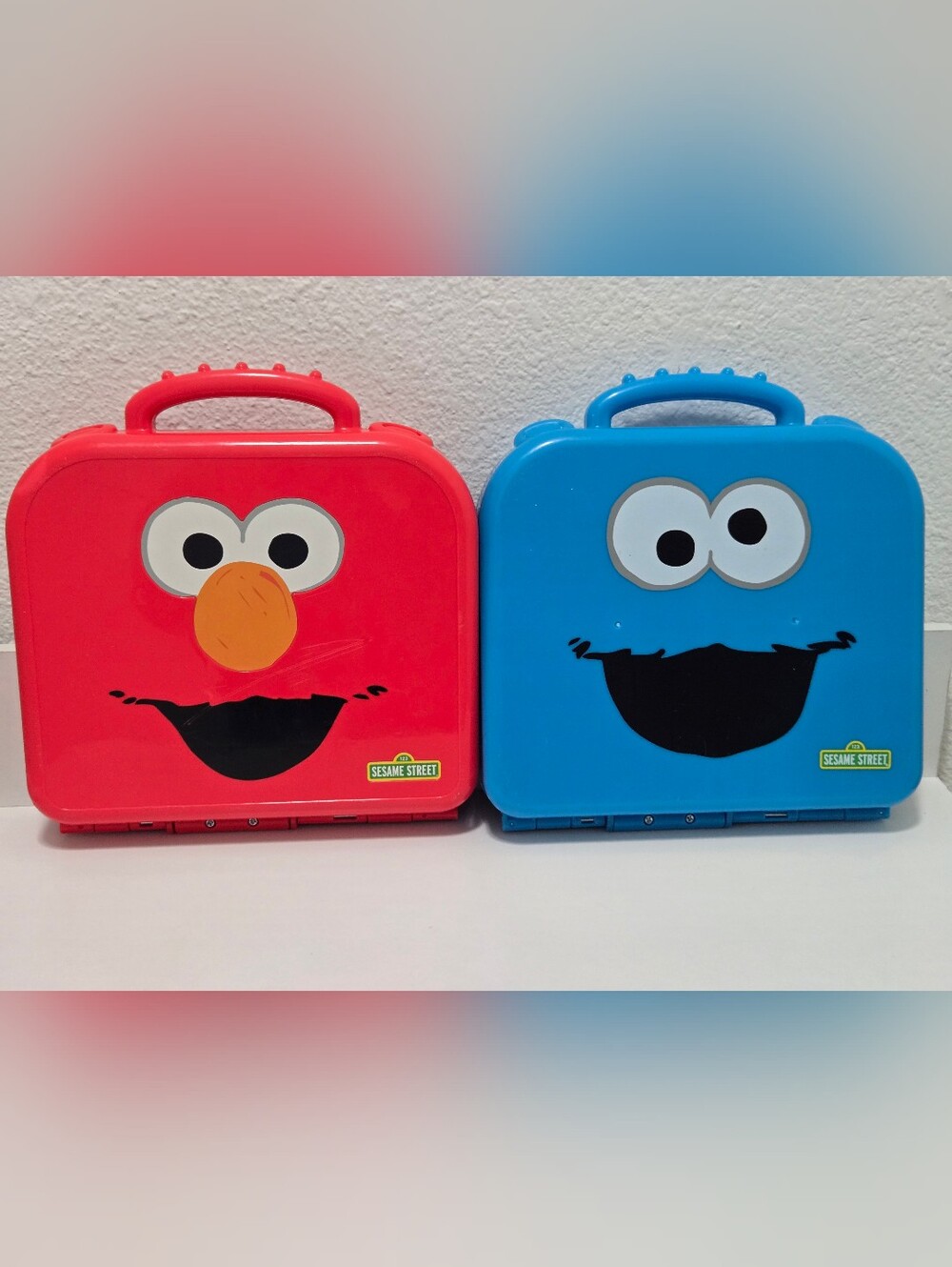 SESAME STREET On the Go Letters & Numbers ELMO & COOKIE MONSTER Take along Cases